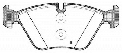 OPEN PARTS bpa105230 -  Комплект тормозных колодок, дисковый тормоз